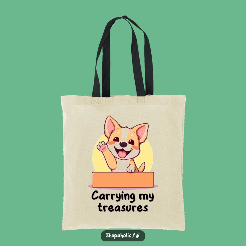 Funny Dog Tote Bag: Carry Your Finds With Excited Pup, Funny Gift