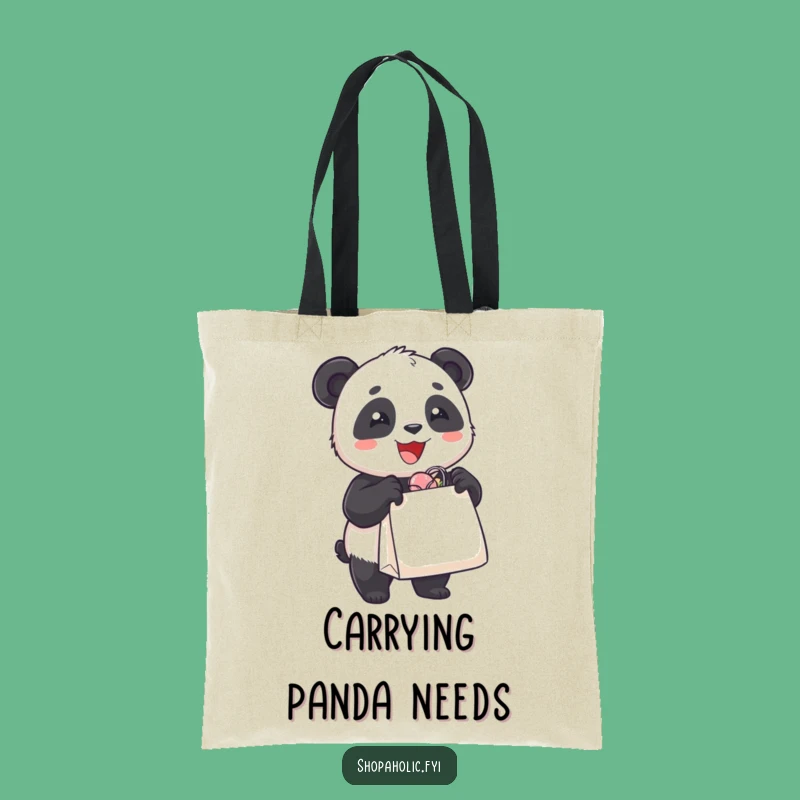 Funny Tote Bag: Panda Overflowing Bag, Hilarious Shopping Accessory