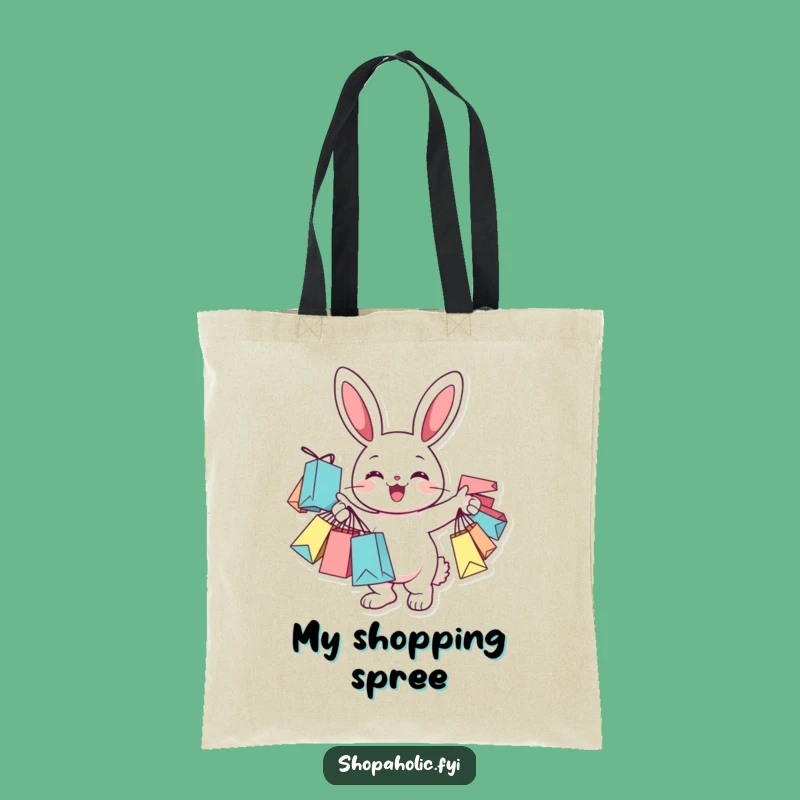 Funny Bunny Shopper Tote Bag: Cheerful Bag for Hauls, Perfect Gift