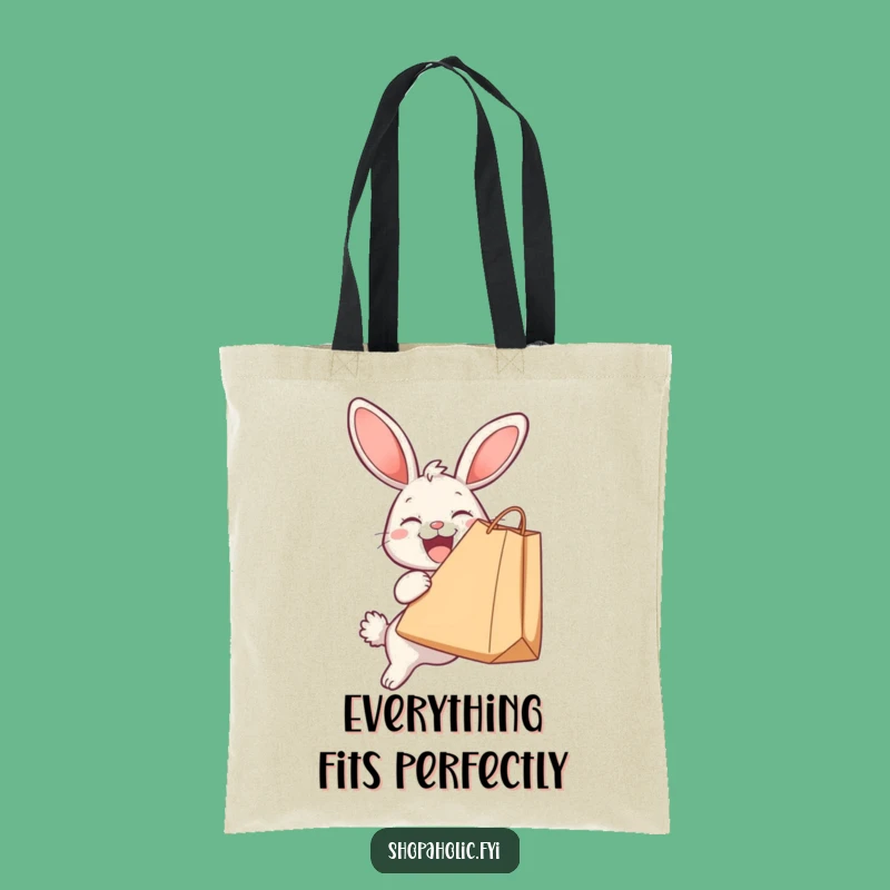 Funny Bunny Shopping Bag Tote: Carry Your Haul with a Smile!