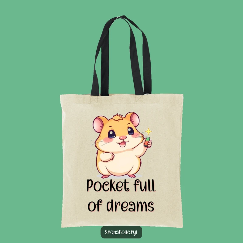 Funny Hamster Shiny Hunter Tote Bag: Carry Your Treasures in Style