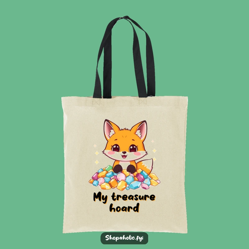 Funny Jewel Fox Tote Bag - Carry Your Treasures with Hilarious Style
