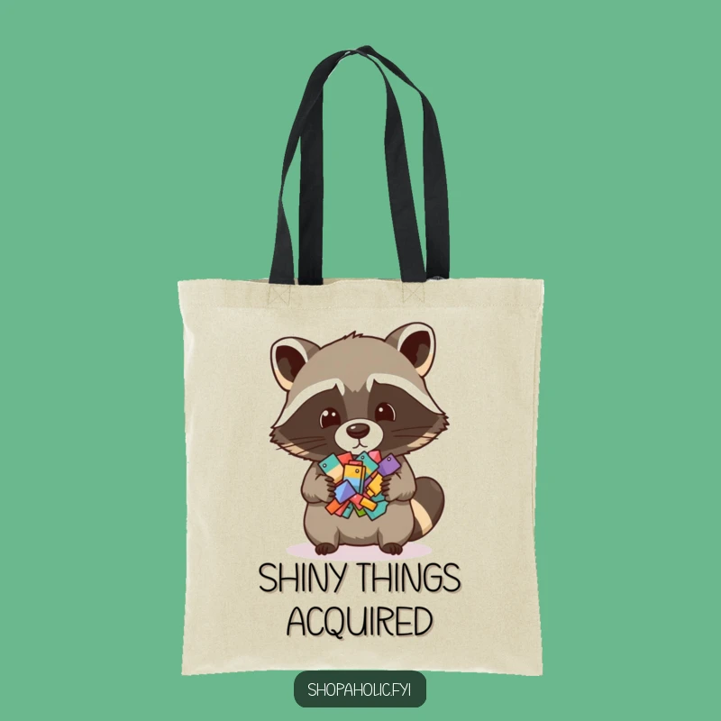 Funny Raccoon Collector Tote Bag: Carry Your Finds!
